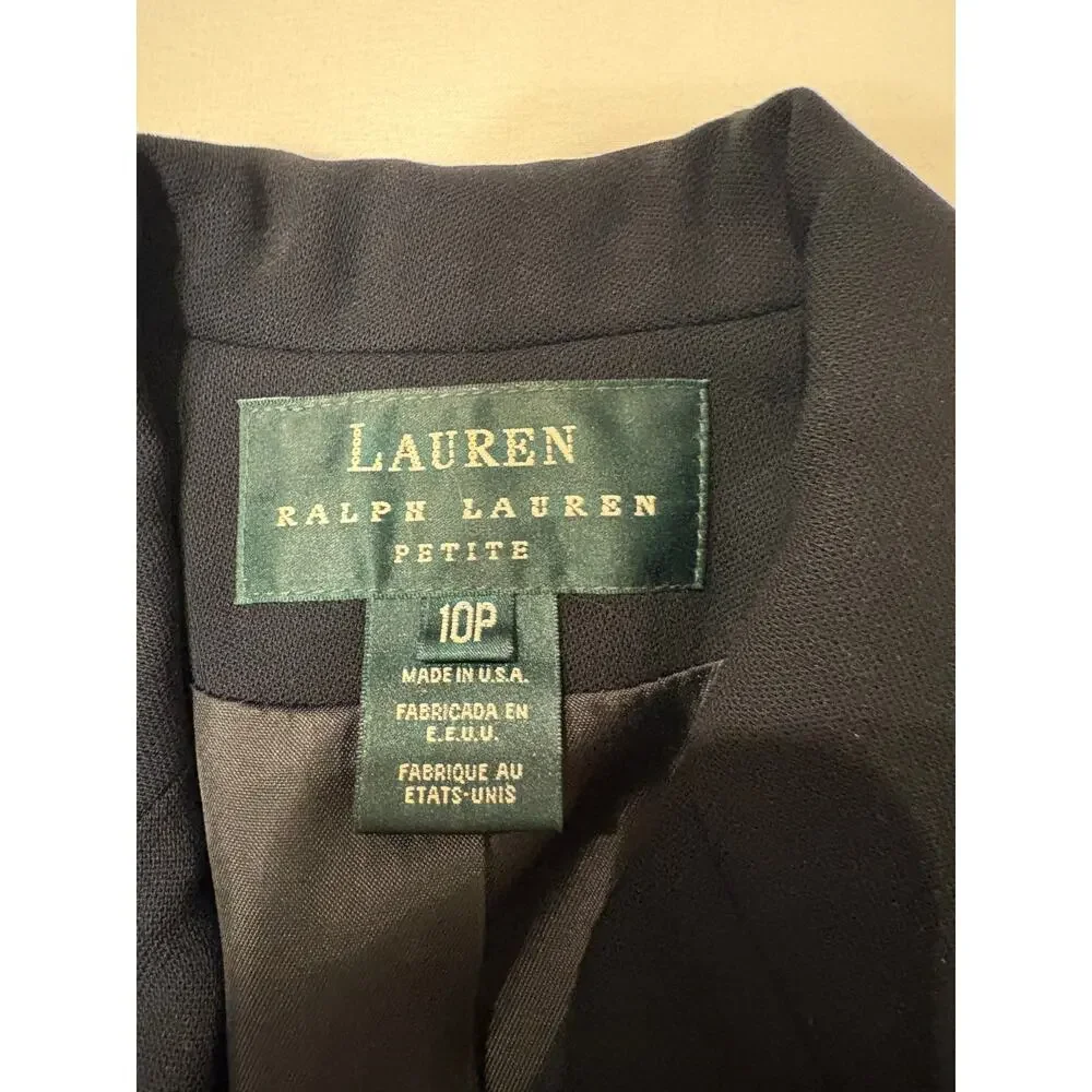 Vintage 1980's USA Ralph Lauren Equestrian blue blazer with brass buttons